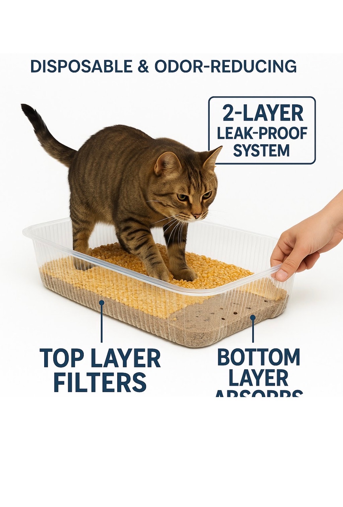 Cat using Easy Peasy Pottie
